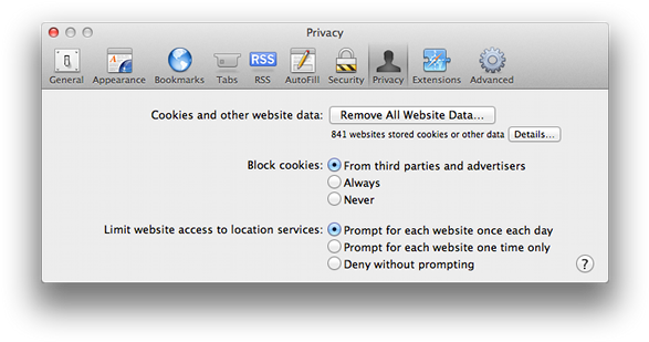 Safari Prefs - Cookies Internet Apple (600x322), Png Download