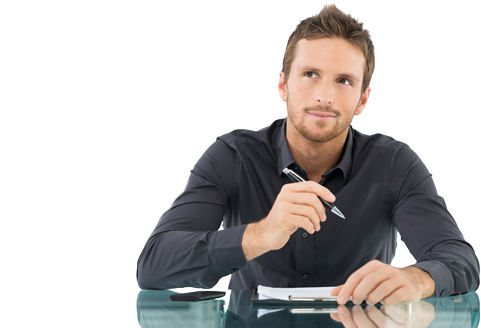 Nuestra Empresa Está Dedicada Y Especializada En La - Thinking With Pen And Paper (500x332), Png Download