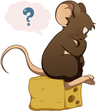 Http - //img - Atelier801 - Com/ad24f218 - Raton Pensando En Queso (337x366), Png Download