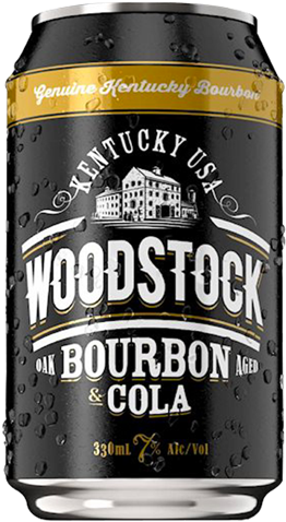 Picture Of Woodstock Bourbon 7% 330ml 6 Pack Cans - Woodstock Bourbon And Cola (12 Pack) (330ml) (550x550), Png Download