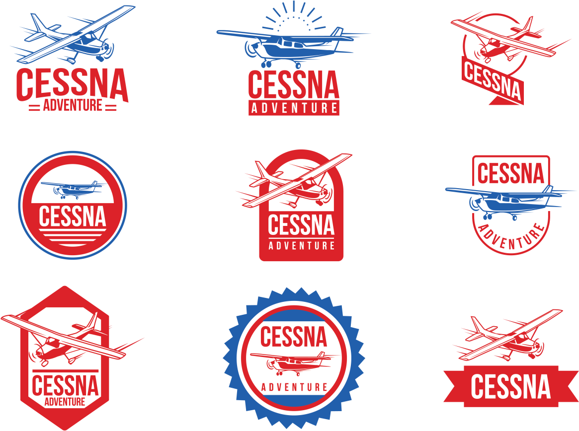 Cessna Plane Silhouette Vector Png (1400x980), Png Download