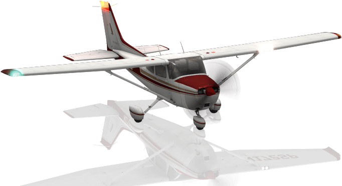 X-plane 11's Cessna 172 In Its "scratched" Livery - X Plane 10 Cessna 172sp (800x450), Png Download