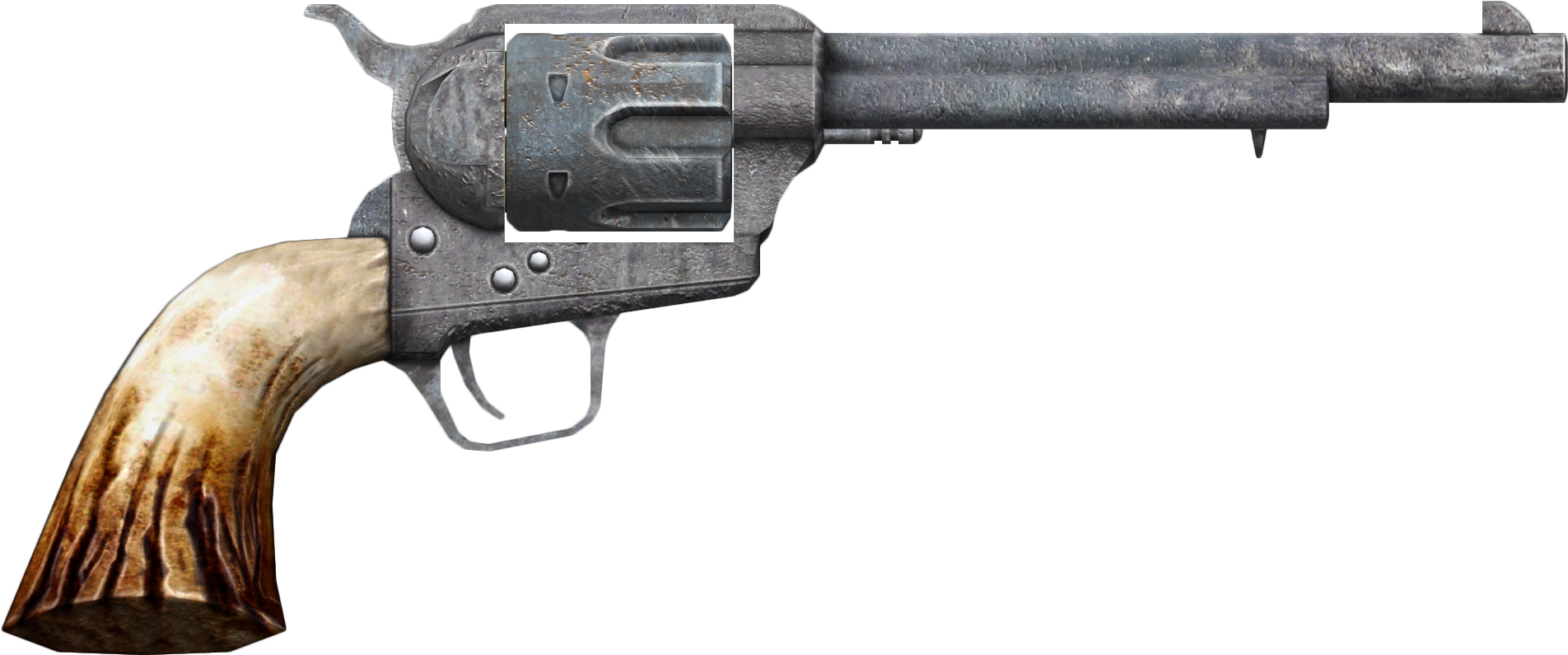 357 Magnum Revolver With Long Barrel - 357 Magnum Revolver (2100x1000), Png Download