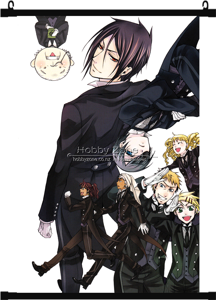 Anime Black Butler Group Wall Scroll - Kuroshitsuji Manga (828x1016), Png Download