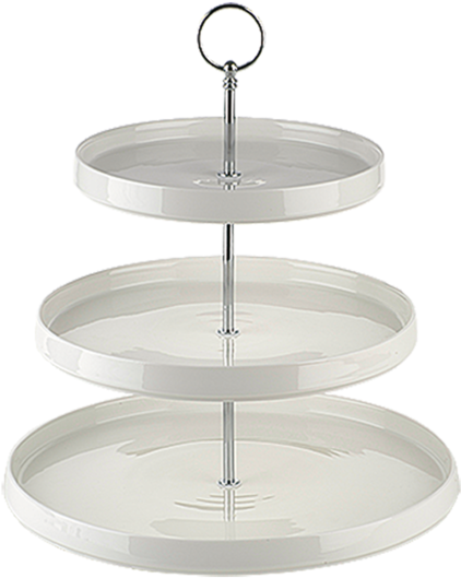Three Tiered Porcelain Cake Stand - Tiered Fruit Stand (800x540), Png Download