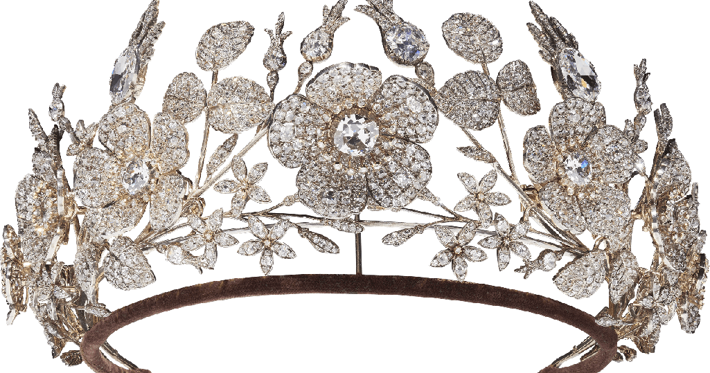 Pageant Tiara Png Download - Bedford Floral Diamond Tiara (1025x539), Png Download