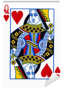 Red Queen Of Hearts Card (400x400), Png Download