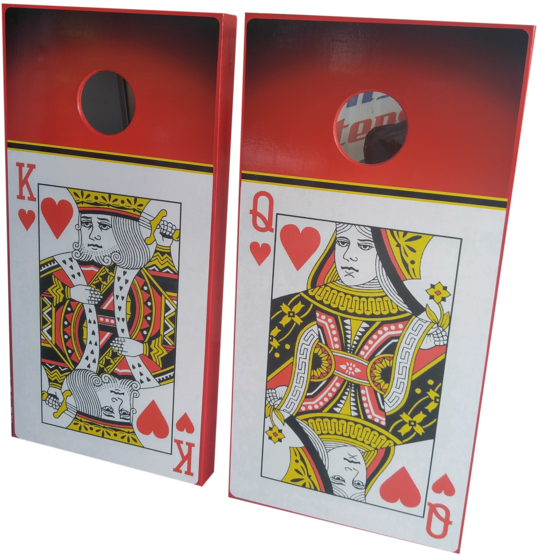 King And Queen Of Hearts - Tallon Jumbo Playing Cards (438x480), Png Download