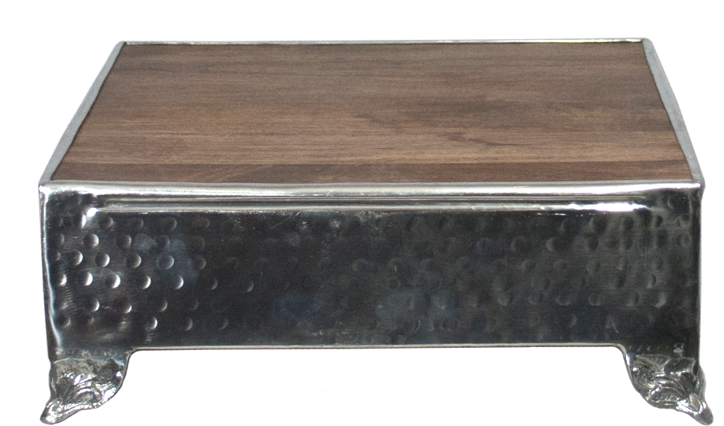 14″ Square Wood And Aluminum Cake Stand - Inch (1200x1200), Png Download