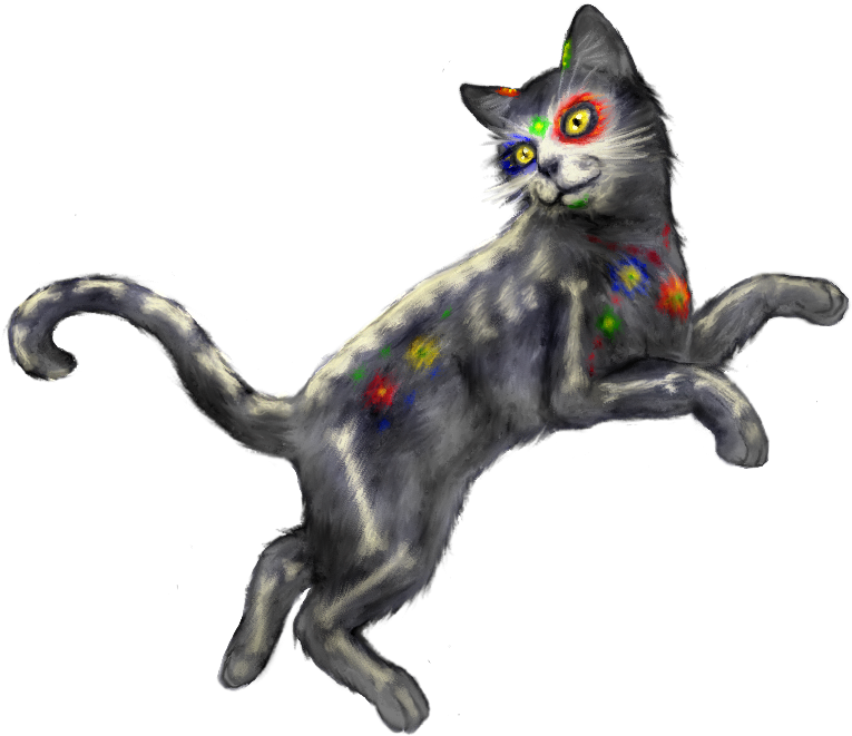 Day Of The Dead Cat By Cameronkobe On Deviantart - Day Of The Dead Cat Drawing (900x682), Png Download