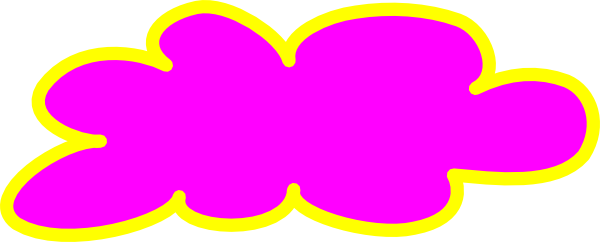 Yellow And Pink Clker (600x242), Png Download