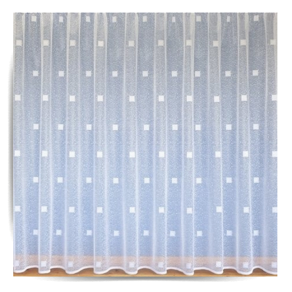 Pre Cut Net Curtains Panel Ready Made Lace Curtain - White Net Curtains (600x600), Png Download