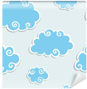 Blue Clouds With White Border - Clouds Border (400x400), Png Download