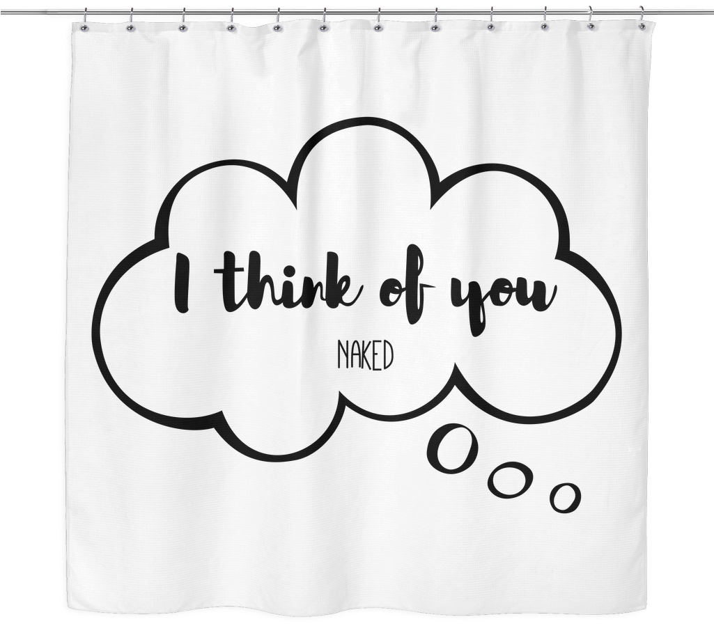 I Think Of You Naked White Shower Curtain - Mubarak Auf Der Geburt Ihres Babys! - Karte (1024x1024), Png Download