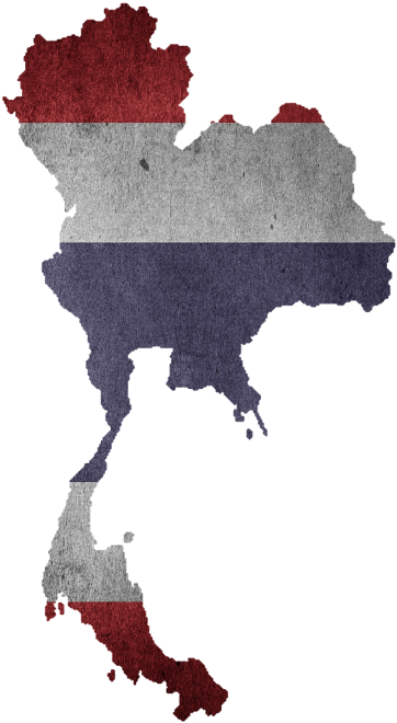 Thailand,the Flag,the Shape,the Country,land,map,border - Simple Thailand Map (500x707), Png Download