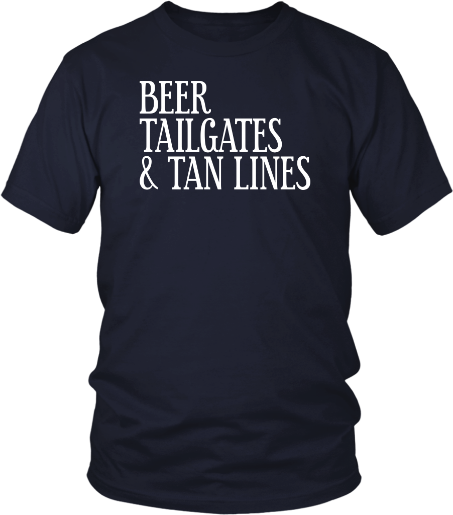 Beer Tailgates & Tan Lines Funny Tee - Ros T Shirt (1024x1024), Png Download