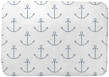 Blue Anchor On White Background, Seamless Maritime - Anchor (400x400), Png Download