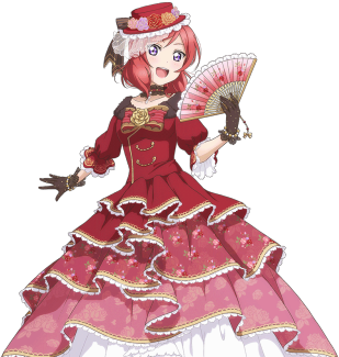 Love Live Lovelive Maki Nishikino Cosplay Costume Gown (400x400), Png Download