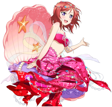 Transparent Idols On Twitter - Love Live Mermaid Maki (600x600), Png Download