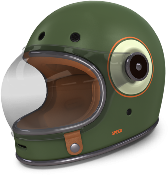 Helmade Bullitt Brown Bullseye - Motorcycle Helmet (420x420), Png Download