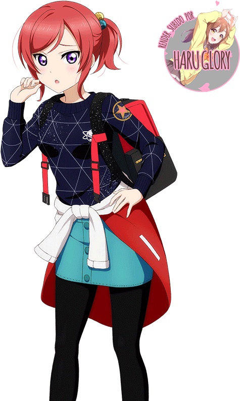 Love Live! (631x833), Png Download