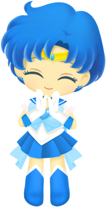 Super Sailor Mercury Transparent Pngs - Sailor Moon Drops Sailor Mercury (653x721), Png Download