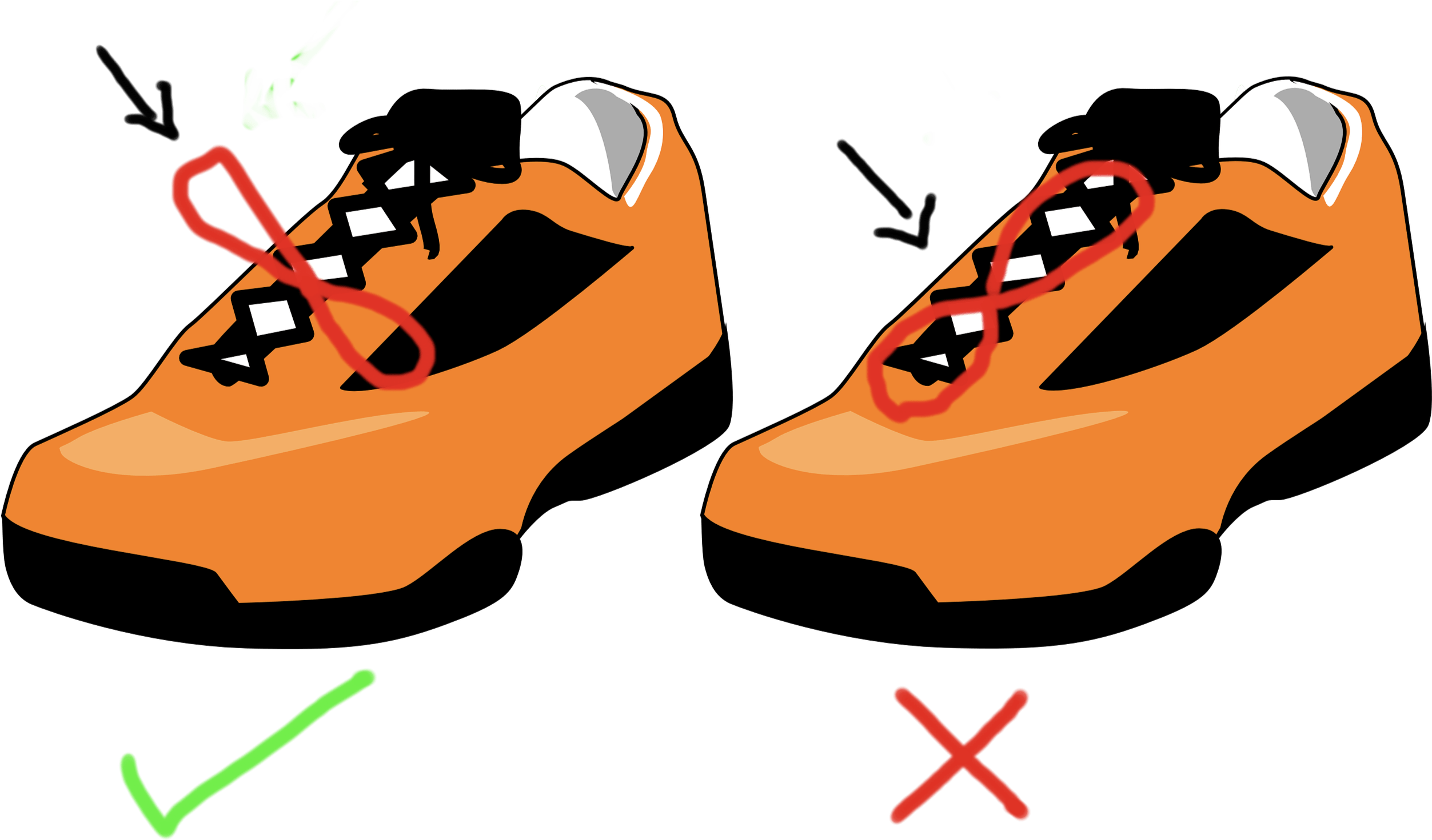 I Tied My Shoelaces Differently On My Two Shoes - Sneakers (2554x1534), Png Download