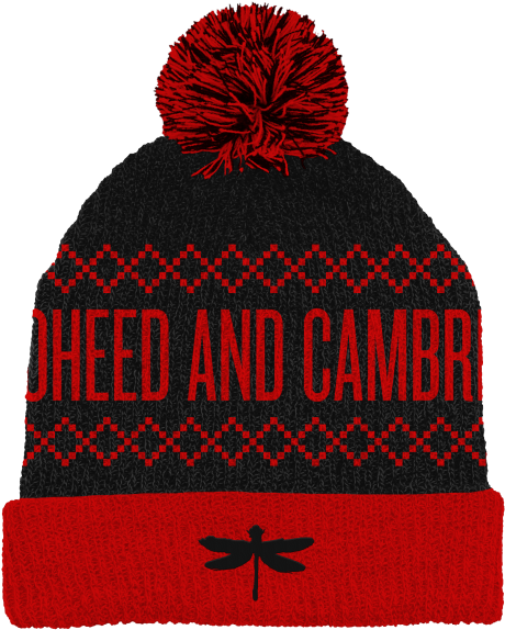 Coheed And Cambria Keywork Stripe Pom Beanie (600x600), Png Download