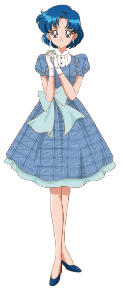 Praline Chocolat In The Image Of Sailor Mercury - Sailor Moon Cafe Dressed (241x571), Png Download