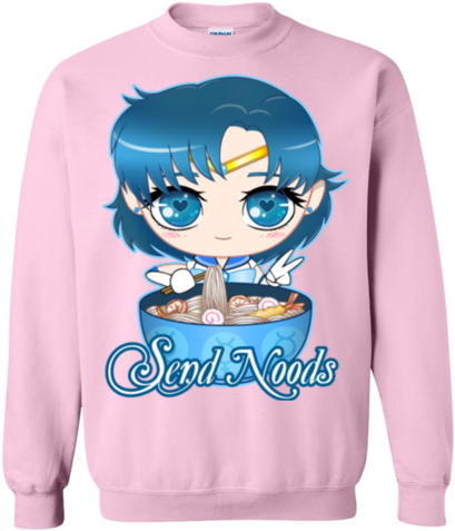 Sailor Mercury Send Noods Crewneck Sweater - Except The Bike Is On Fire You're On Fire T Shirt, (480x480), Png Download