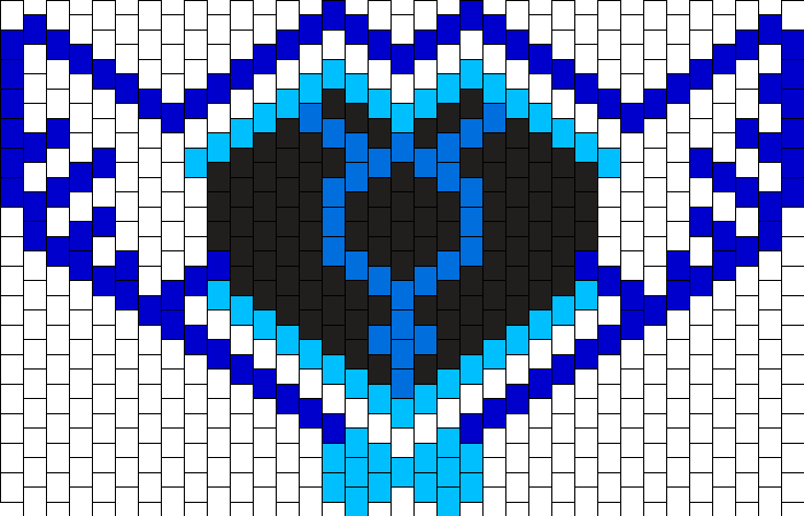 Sailor Mercury Mask Bead Pattern - Il Kandi Mask Patterns (735x472), Png Download
