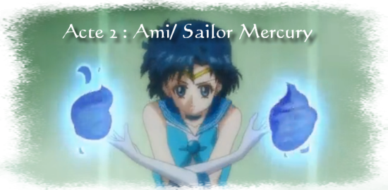 Usagi Fait La Rencontre D'ami Mizuno, Une Jeune Fille - Cartoon (550x269), Png Download