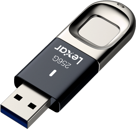 Lexar Jumpdrive Fingerprint F35 (645x666), Png Download