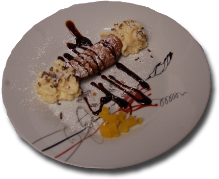 Cannoli - Dame Blanche (500x376), Png Download