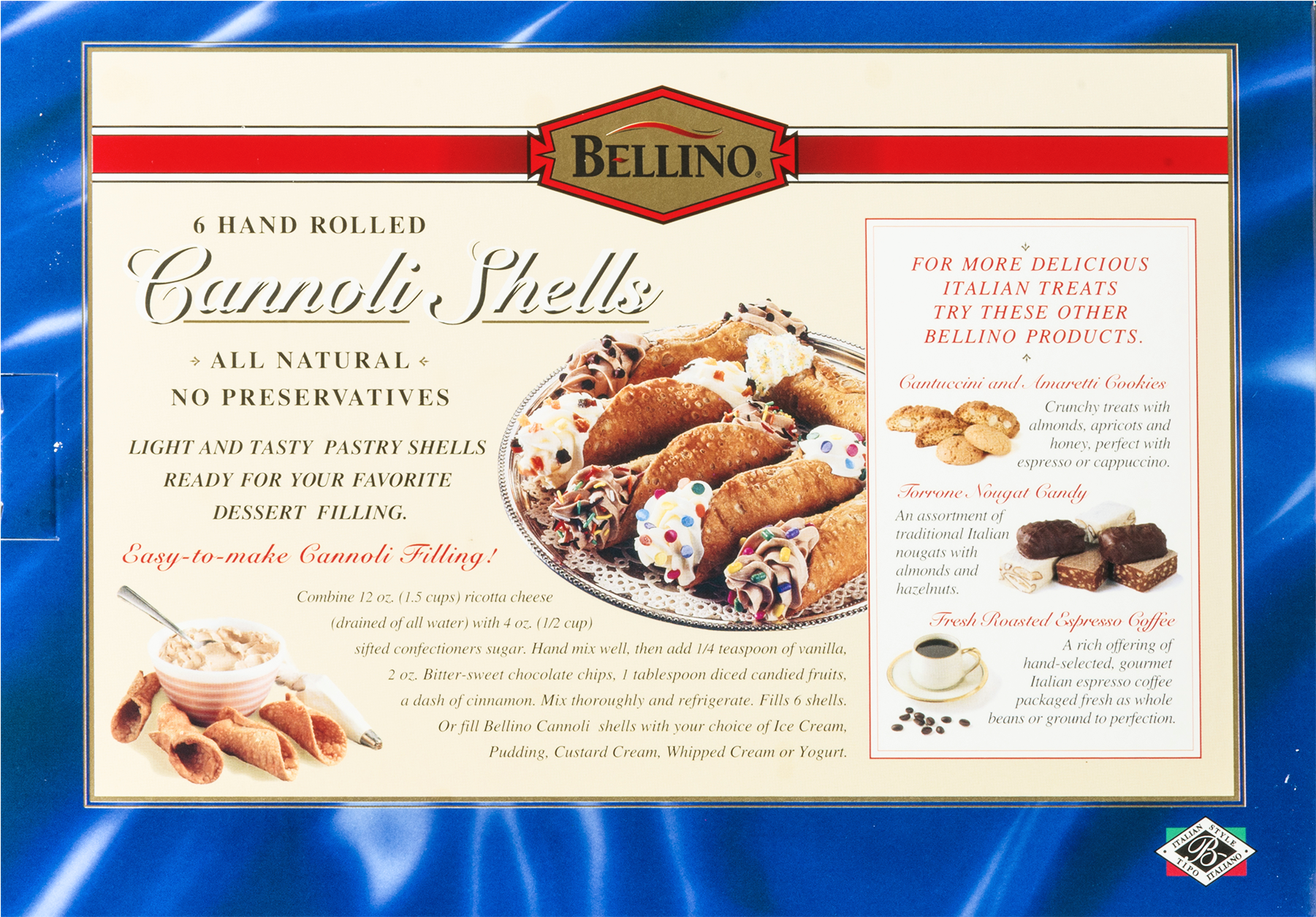 Bellino Cannoli Shells, Hand Rolled - 6 Shells, 3 Oz (1800x1800), Png Download