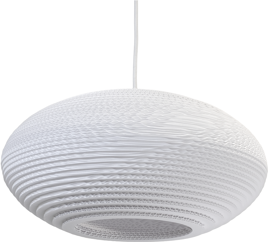Disc 16 Scraplight White Pendant Light-0 - Lampshade (1200x969), Png Download