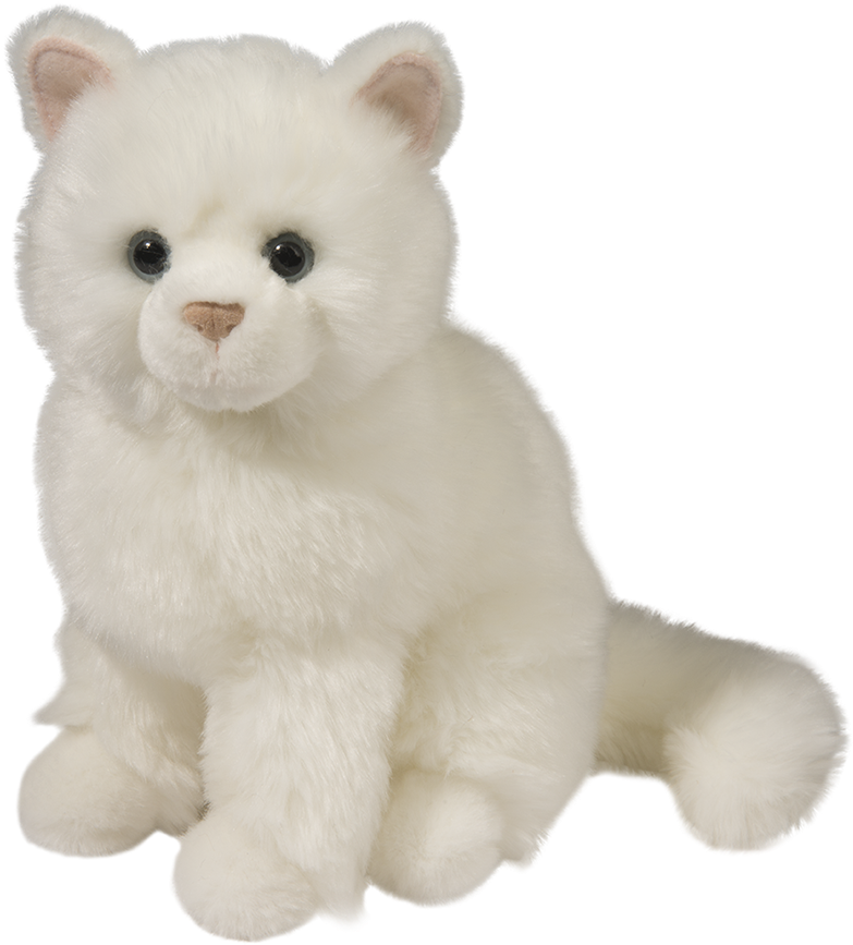 Snowball White Cat - White Cat Plush Toy (1000x1000), Png Download