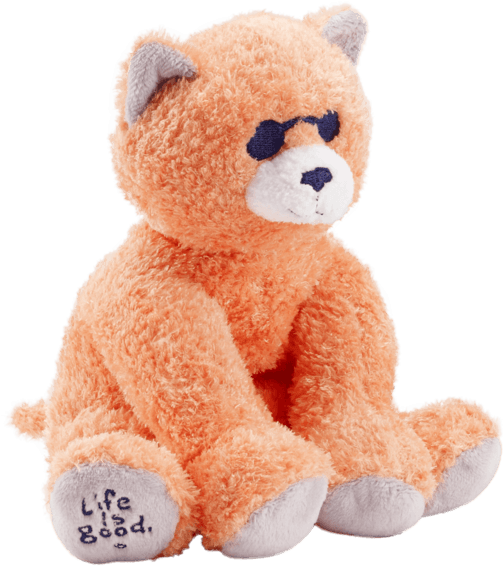 Plush Cat, Light Orange - Life Is Good Cat Stuffed Animal (570x570), Png Download