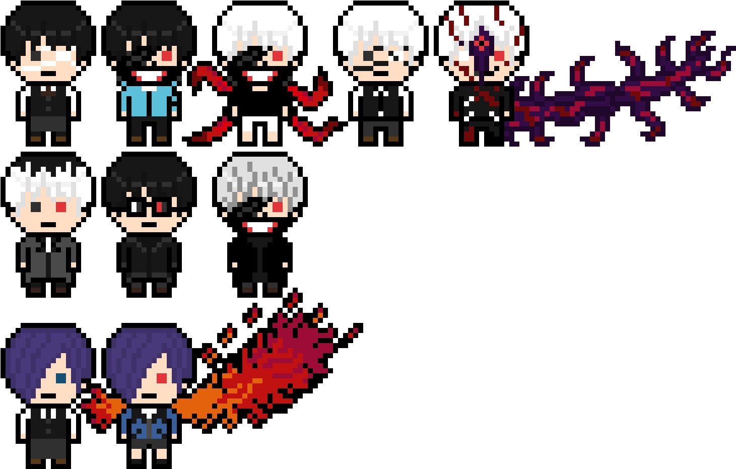 Tokyo Ghoul Danganronpa-like Pixel Arts - Tokyo Ghoul Pixel Art (1500x950), Png Download