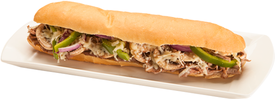 Sub Philly Cheese Steak - 1 For 1 Pizza (600x220), Png Download