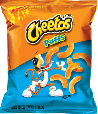 Cheetos® Puffs Reduced Fat Cheese Flavored Snacks - Cheeto Puffs Food Label (334x386), Png Download