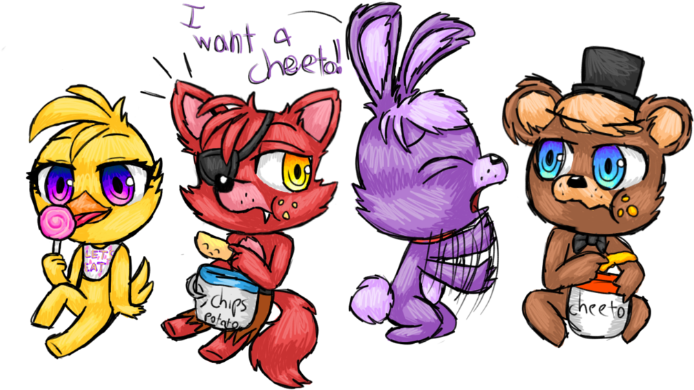 Cheetos Clipart Big - Sarah15378 Fnaf (1024x640), Png Download