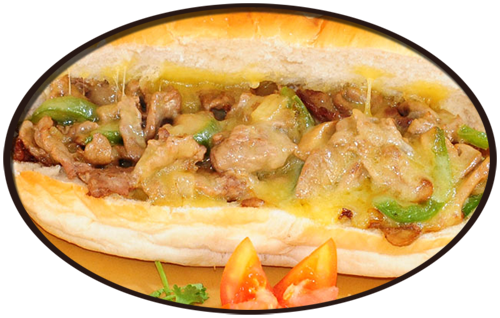 Philly Cheese Steak Hoagie (500x318), Png Download