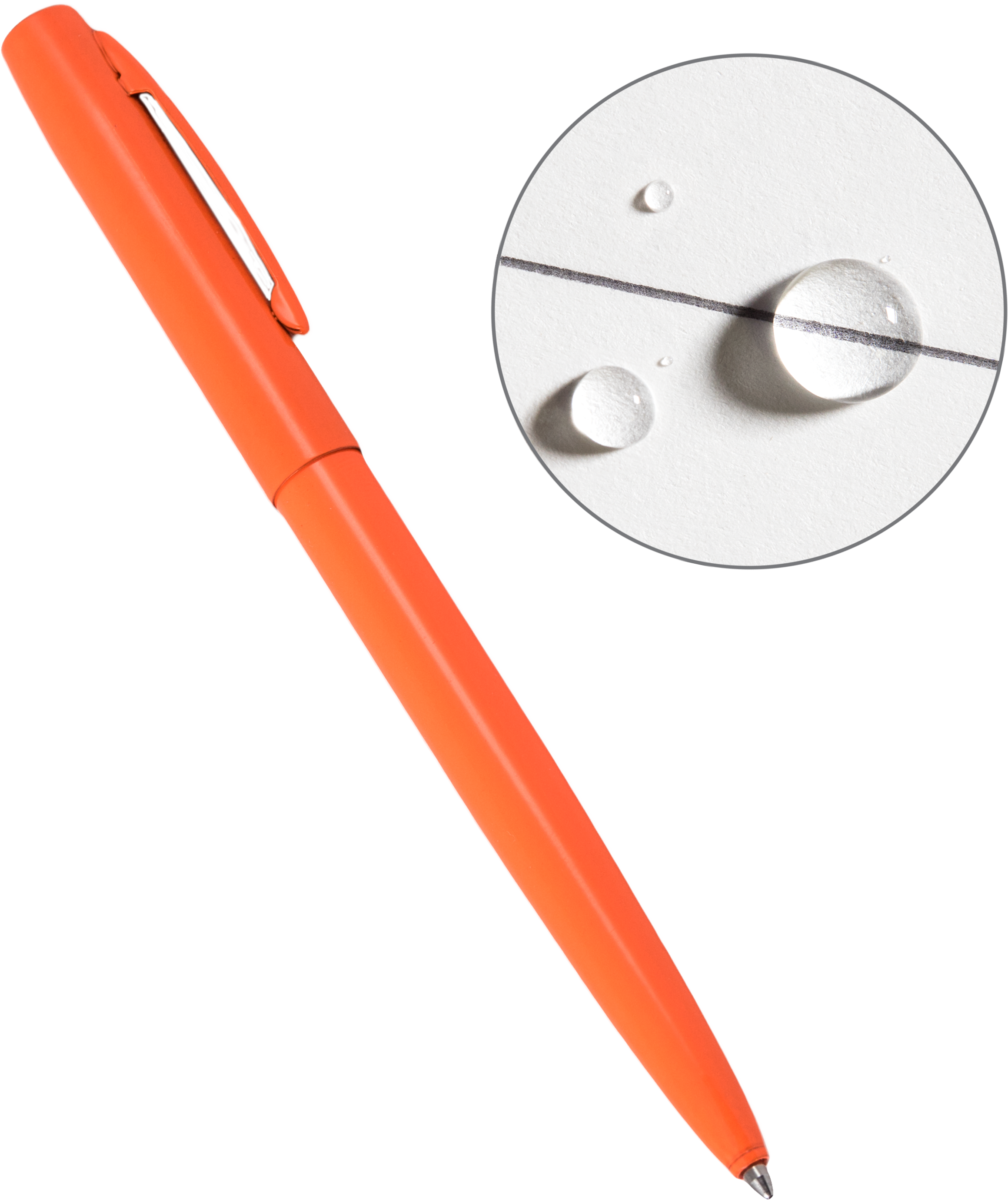 Rite In The Rain Weatherproof Orange Metal Retractable - Rite In The Rain Pen (3000x3000), Png Download