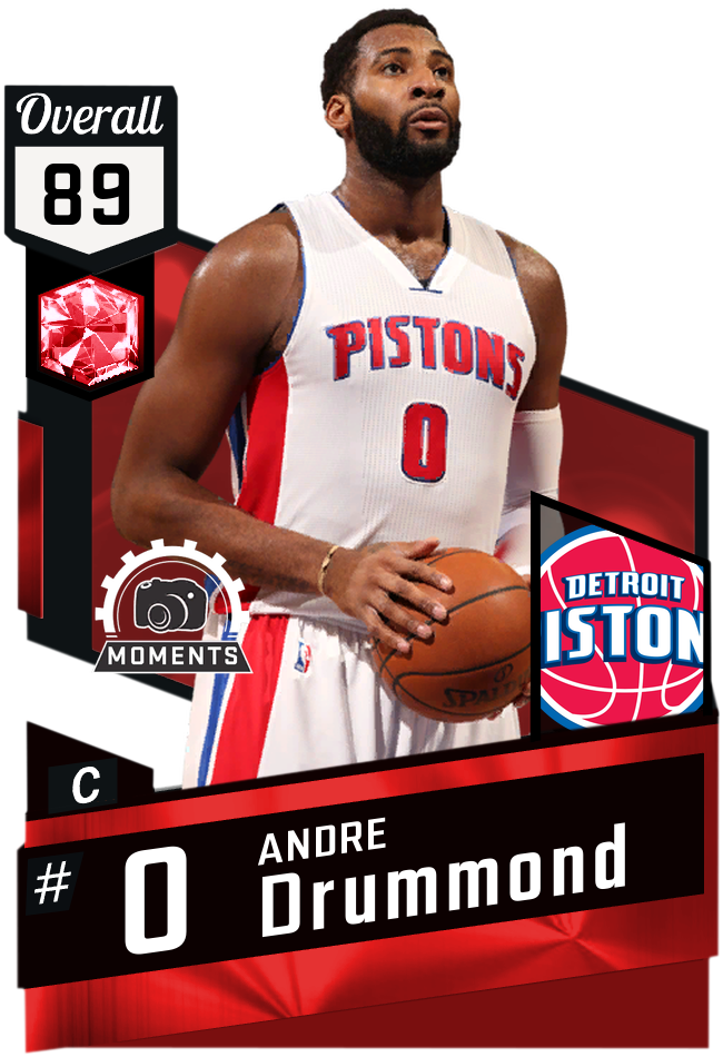 Andre Drummond Against The Celtics On January 30th - Nba 2k17 Baron Davis (325x475), Png Download