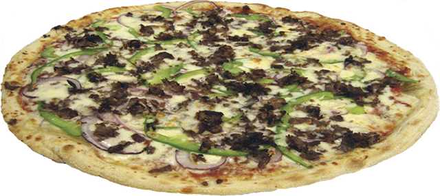 Philly Cheesesteak - California-style Pizza (640x285), Png Download