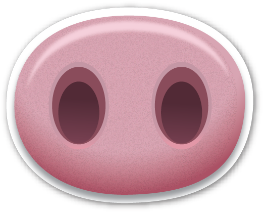 Pig Nose (532x434), Png Download