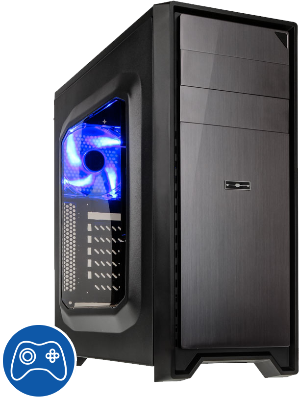 Ocuk Tech Labs Coffee Lake Midi Tower Gaming Pc Configurator - Kolink Pitch Black Midi Tower Gaming Case - Usb 3.0 (750x750), Png Download