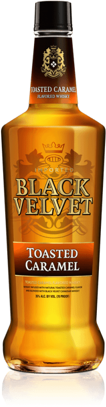 Black Velvet Toasted Caramel - Black Velvet Caramel Whiskey (260x800), Png Download