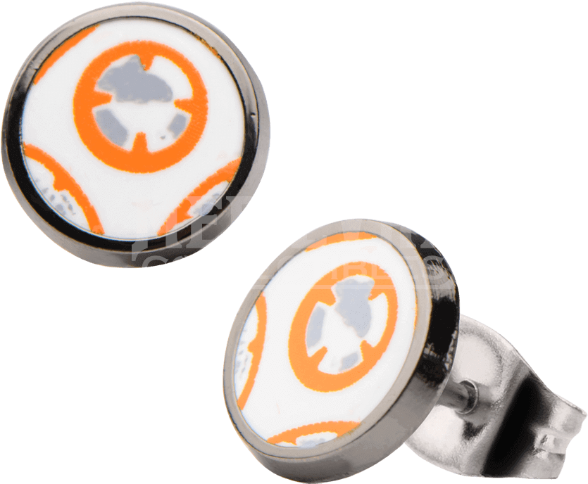 Star Wars 7 Bb8 Droid Stainless Steel Stud Earrings (850x850), Png Download